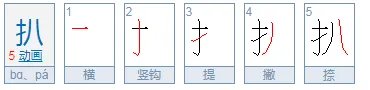 扒的读音和组词
