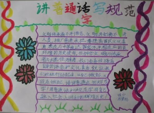 讲普通话写规范字手抄报好看又漂亮5张