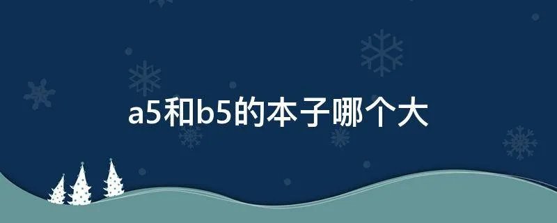 a5和b5的本子哪个大