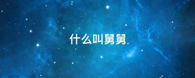 什么叫舅舅