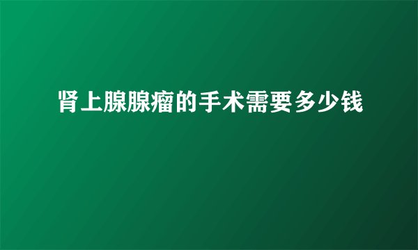 肾上腺腺瘤的手术需要多少钱