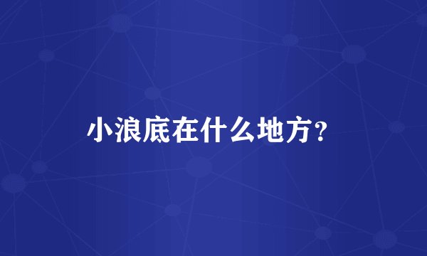 小浪底在什么地方？
