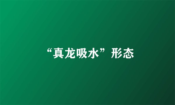 “真龙吸水”形态