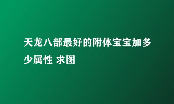 天龙八部最好的附体宝宝加多少属性 求图