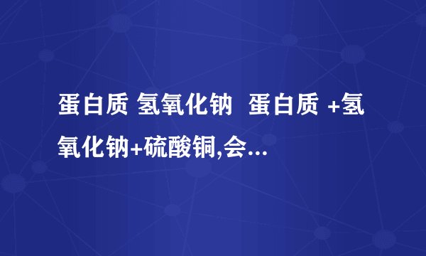 蛋白质 氢氧化钠  蛋白质 +氢氧化钠+硫酸铜,会有什么现象?