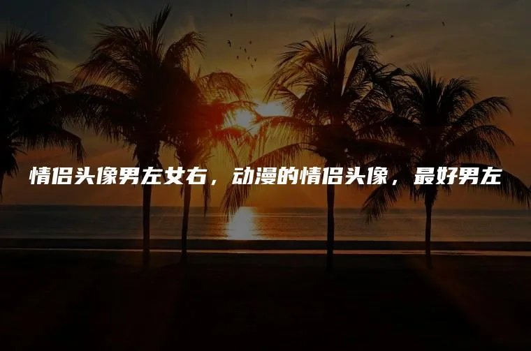 情侣头像男左女右,动漫的情侣头像,最好男左