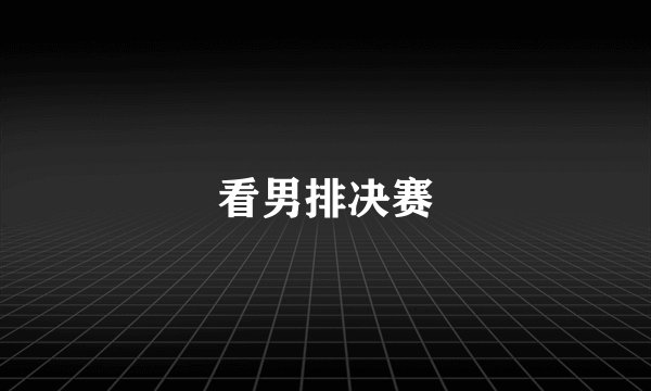 看男排决赛