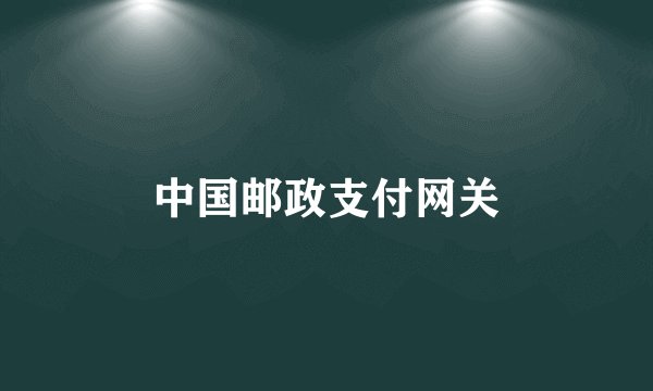 中国邮政支付网关