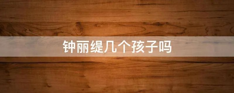 钟丽缇几个孩子吗