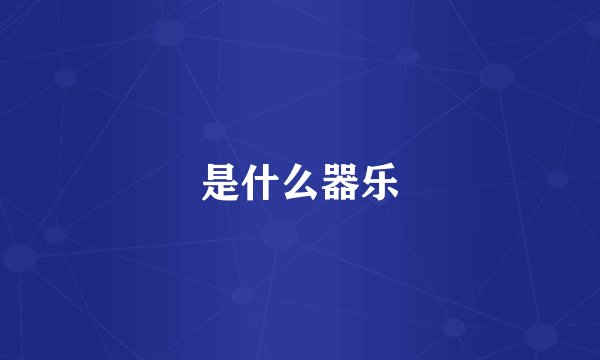 是什么器乐