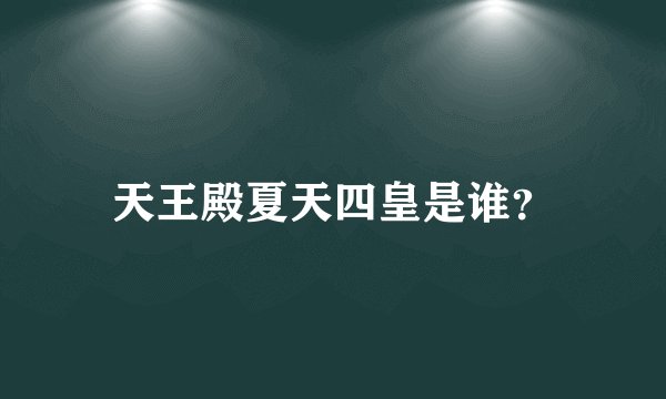 天王殿夏天四皇是谁？