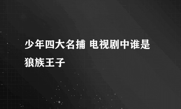 少年四大名捕 电视剧中谁是狼族王子