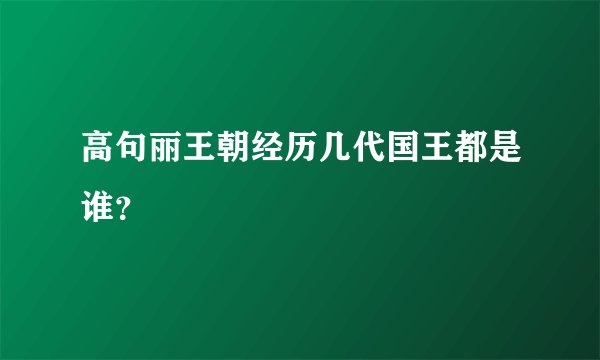 高句丽王朝经历几代国王都是谁?