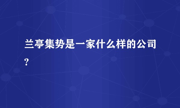 兰亭集势是一家什么样的公司?