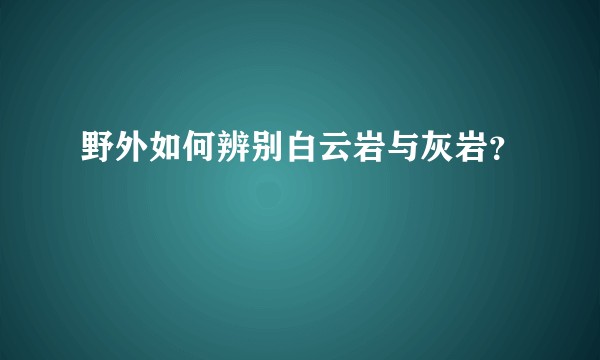 野外如何辨别白云岩与灰岩？