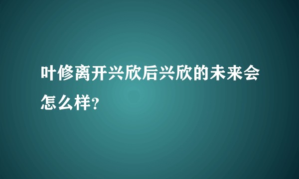 叶修离开兴欣后兴欣的未来会怎么样？