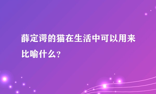 薛定谔的猫在生活中可以用来比喻什么？