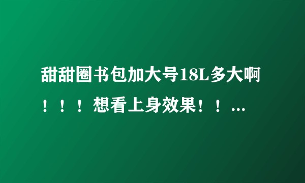 甜甜圈书包加大号18L多大啊！！！想看上身效果！！！170的女生背会不会太大！！！?