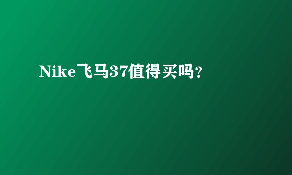 Nike飞马37值得买吗？