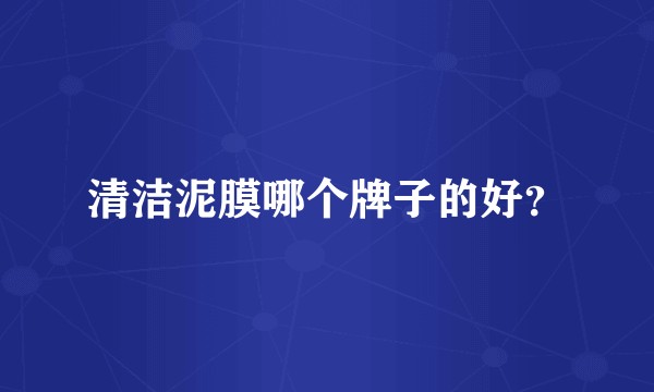 清洁泥膜哪个牌子的好？