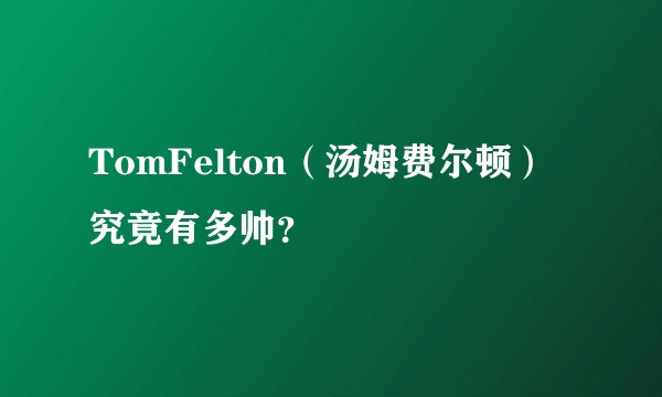 TomFelton（汤姆费尔顿）究竟有多帅？