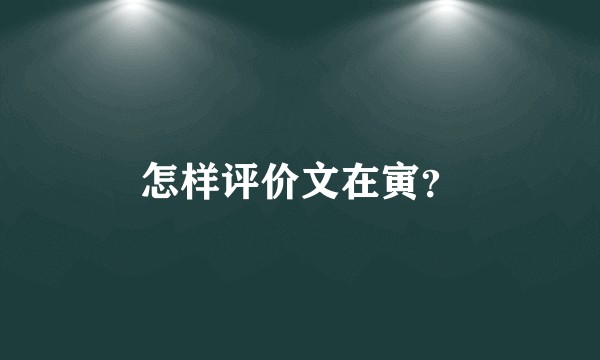 怎样评价文在寅？