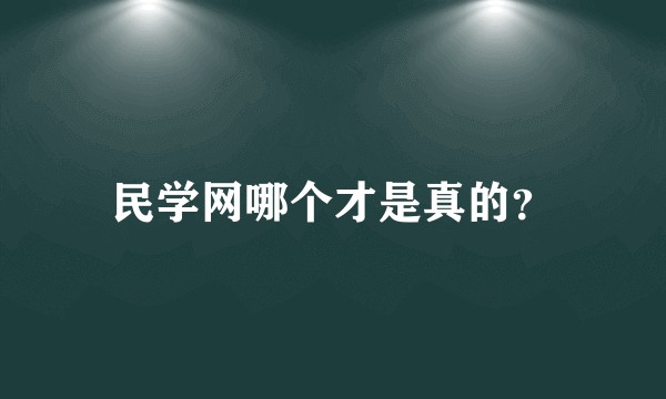 民学网哪个才是真的?