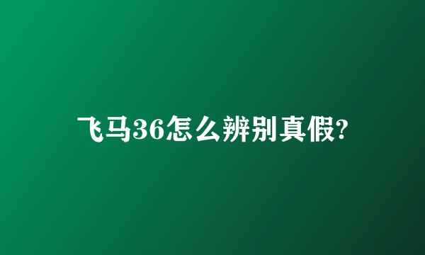 飞马36怎么辨别真假?