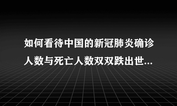 如何看待中国的新冠肺炎确诊人数与死亡人数双双跌出世界前十？
