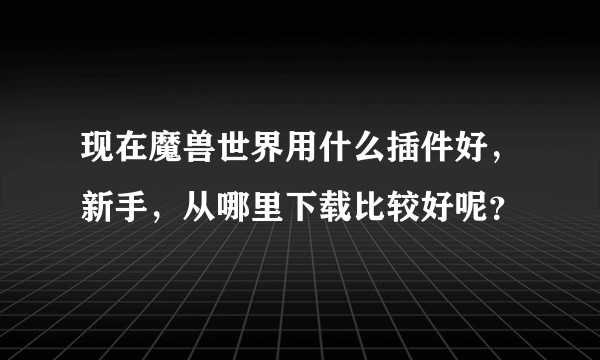 现在魔兽世界用什么插件好，新手，从哪里下载比较好呢？