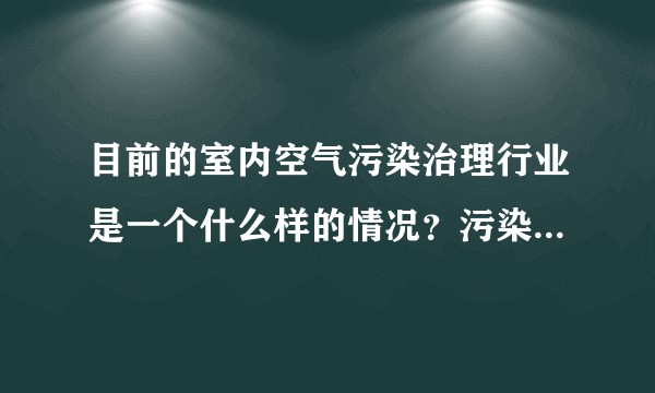 目前的室内空气污染治理行业是一个什么样的情况?污染治理是否真的有效?