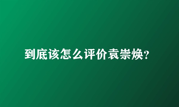 到底该怎么评价袁崇焕？