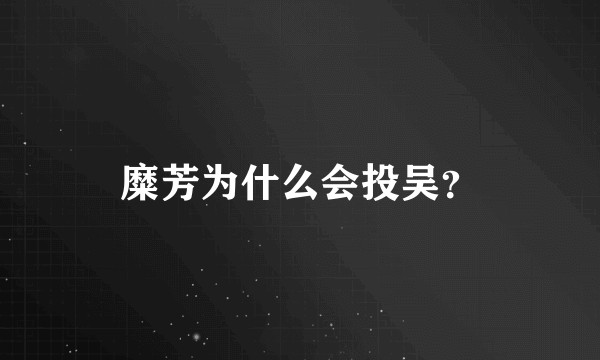 糜芳为什么会投吴？