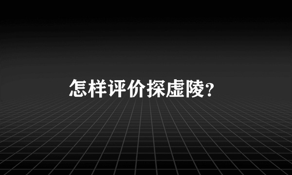 怎样评价探虚陵？