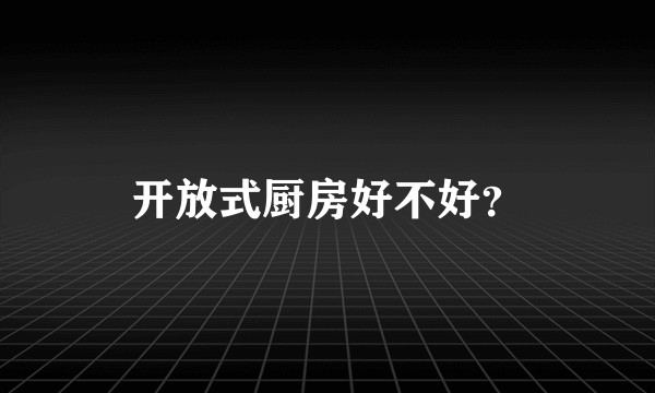 开放式厨房好不好？