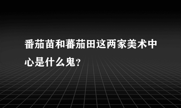 番茄苗和蕃茄田这两家美术中心是什么鬼？