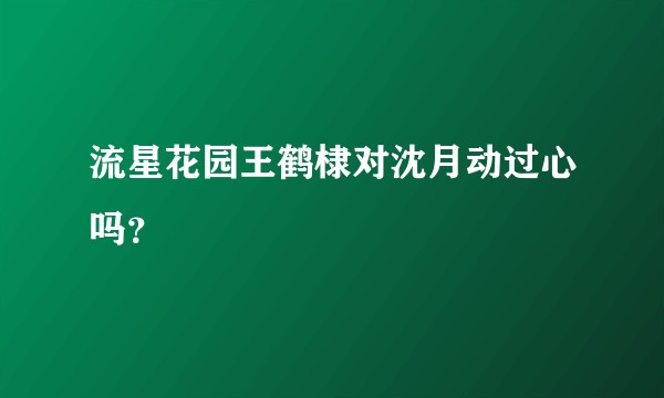 流星花园王鹤棣对沈月动过心吗？