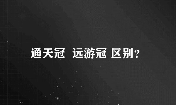 通天冠  远游冠 区别？