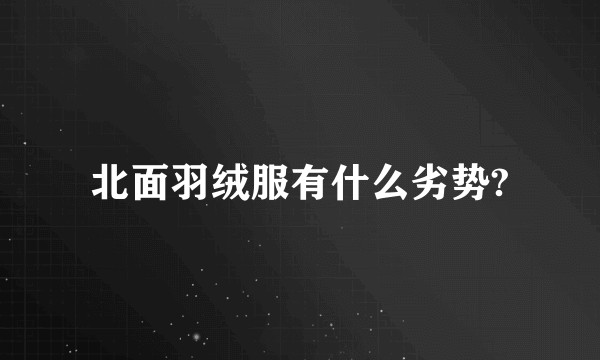 北面羽绒服有什么劣势?