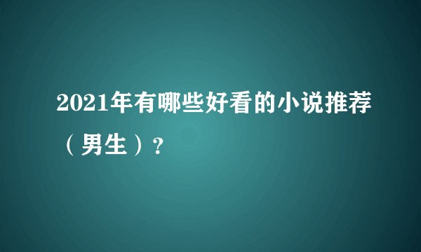 2021年有哪些好看的小说推荐（男生）？
