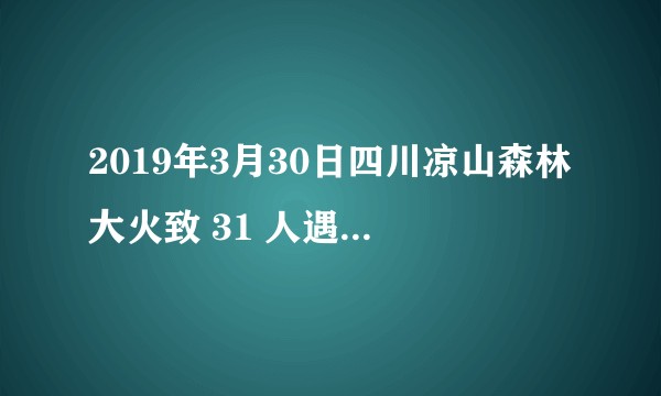 2019年3月30日四川凉山森林大火致 31 人遇难，可能的原因是什么？为什么遇难人数这么多？